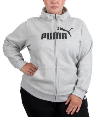 Puma Plus Size Zip-Front Fleece Hoodie ...